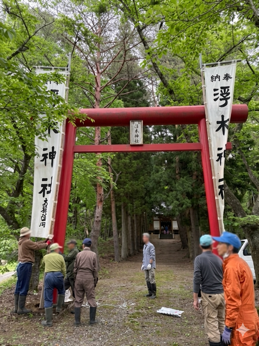 浮木神社のお祭り —— 田沢湖に、今年も祈りの季節が訪れました